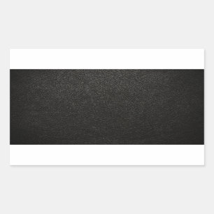 Zwarte lederen achtergrond rechthoekige sticker