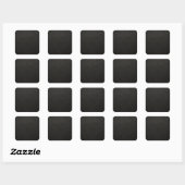 Zwarte lederen achtergrond vierkante sticker (Vel)
