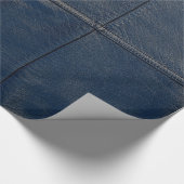 Zwarte lederen blik cadeaupapier (Hoek)