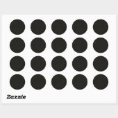 Zwarte lederen blik ronde sticker (Vel)