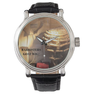 Zwarte  lederen horloge