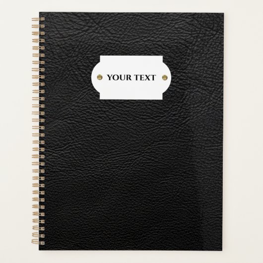 Zwarte lederen planner (Voorkant)