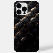 Zwarte lederen snakeskin-draagtas Case-Mate iPhone case (Achterkant)