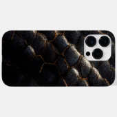 Zwarte lederen snakeskin-draagtas Case-Mate iPhone case (Achterkant (horizontaal))