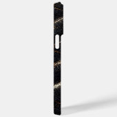 Zwarte lederen snakeskin-draagtas Case-Mate iPhone case (Achterkant / Rechts)