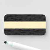 Zwarte lederen textuur Afdrukken Naamplaatje (In situ)