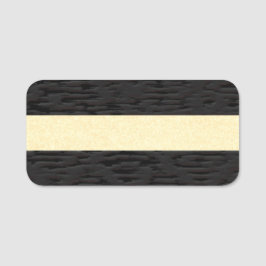 Zwarte lederen textuur Afdrukken Naamplaatje