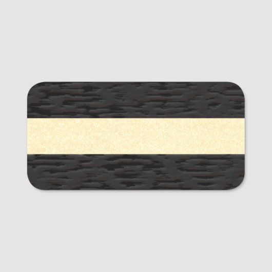 Zwarte lederen textuur Afdrukken Naamplaatje (Voorkant)