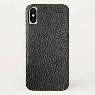 Zwarte lederen textuur Case-Mate iPhone case