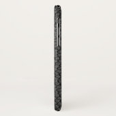 Zwarte lederen textuur Case-Mate iPhone case (Achterkant/links)