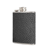 Zwarte lederen textuur heupfles (Links)