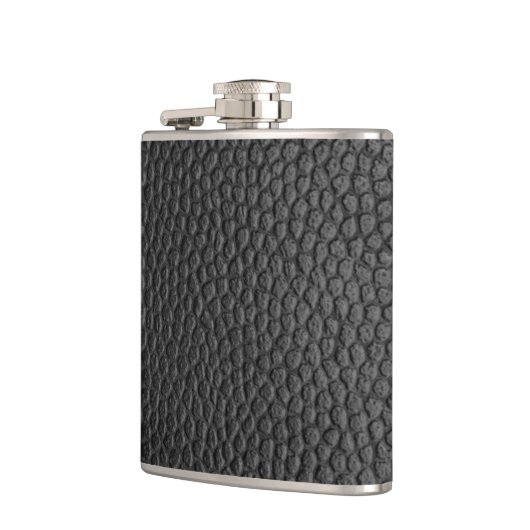 Zwarte lederen textuur heupfles (Links)