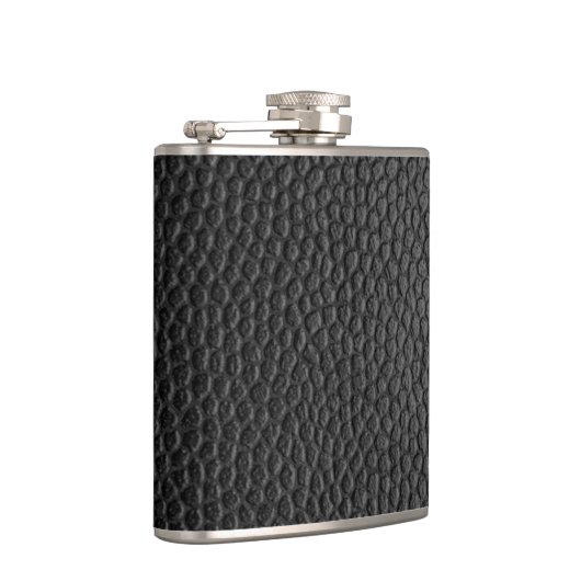 Zwarte lederen textuur heupfles (Rechts)