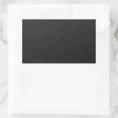 Zwarte lederen textuur rechthoekige sticker (Tas)