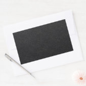 Zwarte lederen textuur rechthoekige sticker (Envelop)