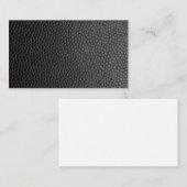 Zwarte lederen textuur visitekaartje (Voorkant / Achterkant)
