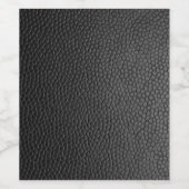 Zwarte lederen textuur wijn etiket (Enkel label)