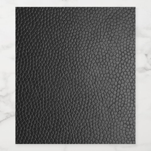 Zwarte lederen textuur wijn etiket (Enkel label)