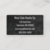 Zwarte lederen visitekaartje (Achterkant)