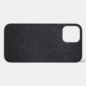 Zwarte ledertextuur en achtergrondleder, textuur Case-Mate iPhone case (Achterkant (horizontaal))