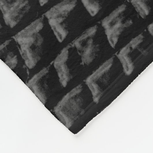 Zwarte ledertextuur fleece deken (Hoek)