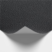 Zwarte ledertextuur of achtergrond. leder, textiel cadeaupapier (Hoek)