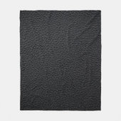 Zwarte ledertextuur of achtergrond. leder, textiel fleece deken (Voorkant)