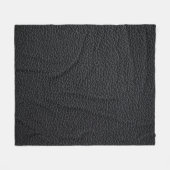 Zwarte ledertextuur of achtergrond. leder, textiel fleece deken (Voorkant (Horizontaal))