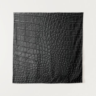 Zwarte ledertextuur wandkleed