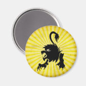 Zwarte Leeuw; Leeuw Magneet (Voorkant / Achterkant)