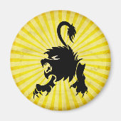 Zwarte Leeuw; Leeuw Magneet (Voorkant)