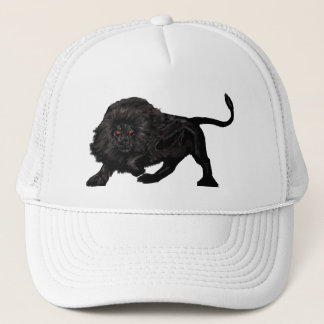 Zwarte leeuw sluipende trucker hoed pet
