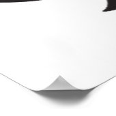 Zwarte leeuwen hoofd op witte achtergrond Poster (Hoek)