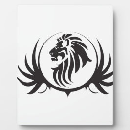 Zwarte Leeuwen Kop Fotoplaat