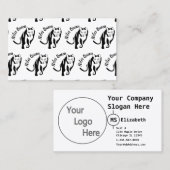 Zwarte Leeuwin Koningin van de Jager Visitekaartje (Voorkant / Achterkant)