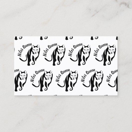 Zwarte Leeuwin Koningin van de Jager Visitekaartje (Voorkant)