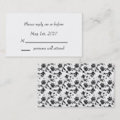 Zwarte legancekaart afsprakenkaartje (Voorkant / Achterkant)