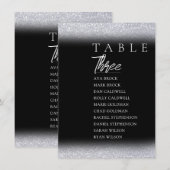 Zwarte legant tabelnummerdiagram kaart (Voorkant / Achterkant)