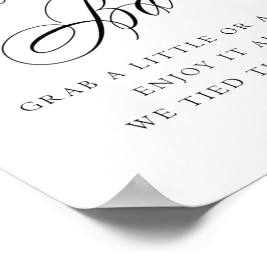 Zwarte legante Snack Bar-kalligrafie | Grafische t Poster (Hoek)