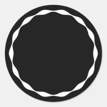 Zwarte lege cirkel op maat gemaakte kruidensticker
