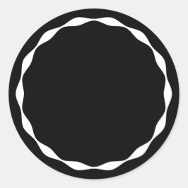Zwarte lege cirkel op maat gemaakte kruidensticker ronde sticker
