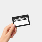 Zwarte lege vrijwilligersbadge badge (Handheld)