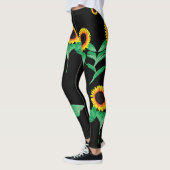 Zwarte legging met zonnebloemen (Links)