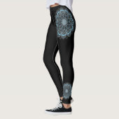Zwarte Leggings Blauwgroen Mandala Yoga Pants (Links)