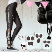 Zwarte Leggings Halloween Schattige Schedels