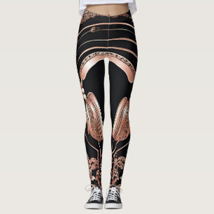 Zwarte leggings hoofdtelefoon ontwerp Shine AI kun