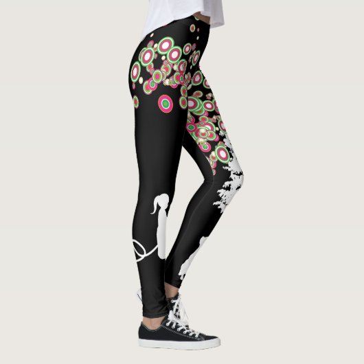 zwarte leggings in de stijl van de graffiti - bank (Rechts)