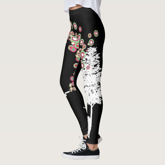 zwarte leggings in de stijl van de graffiti - bank (Links)