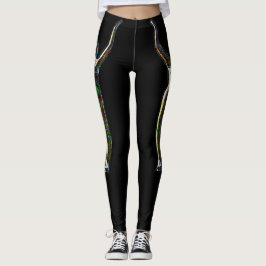 Zwarte leggings met een uniek design