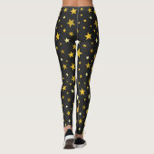 Zwarte Leggings met gouden sterren (Achterkant)